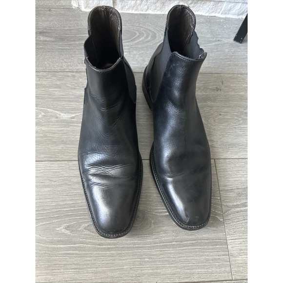 To Boot New York Adam Derrick Men Sze 10 Black Italy Leather Chelsea Dress Boots - Picture 1 of 16